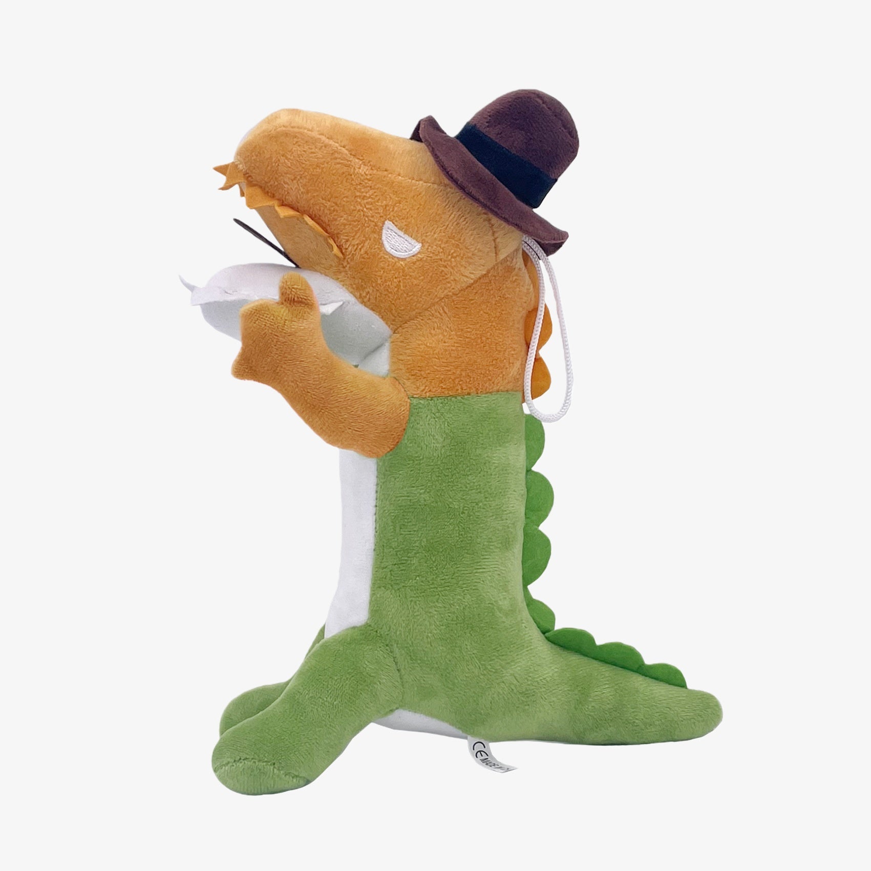 The Amazing Digital Circus Gentleman Crocodile Plush Toy is a 9.8-inch green cartoon doll wearing a hat, styled as a funny stuffed figure and perfect for fans of quirky characters.