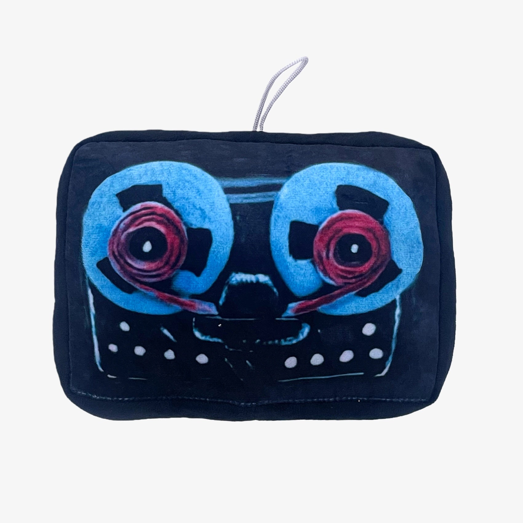 Square-face cartoon cushion with spiral eyes—The Amazing Digital Circus Inspired Plush Toy (7.9 inches)—is perfect for taking your plush or spiral eye pillow anywhere, thanks to its soft build and portable size.