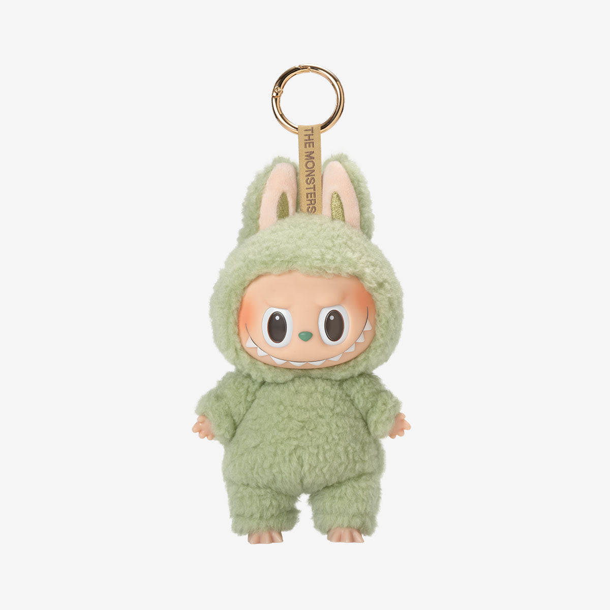 The Labubu The Monsters “Exciting Macaron” Complete 6-Piece Plush Keychain Set by POP MART features vinyl-face bunny dolls in monster costumes—an adorable limited edition collectible for Labubu fans.