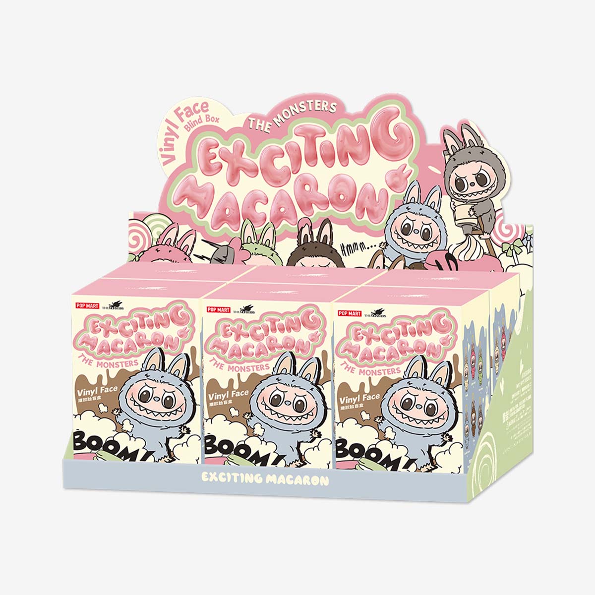 Add the POP MART Labubu The Monsters “Exciting Macaron” Complete 6-Piece Plush Keychain Set—Pop Mart Limited Edition Vinyl Face Bunny Dolls—to your collection, featuring pastel cartoon monsters perfect for fans and collectors alike.