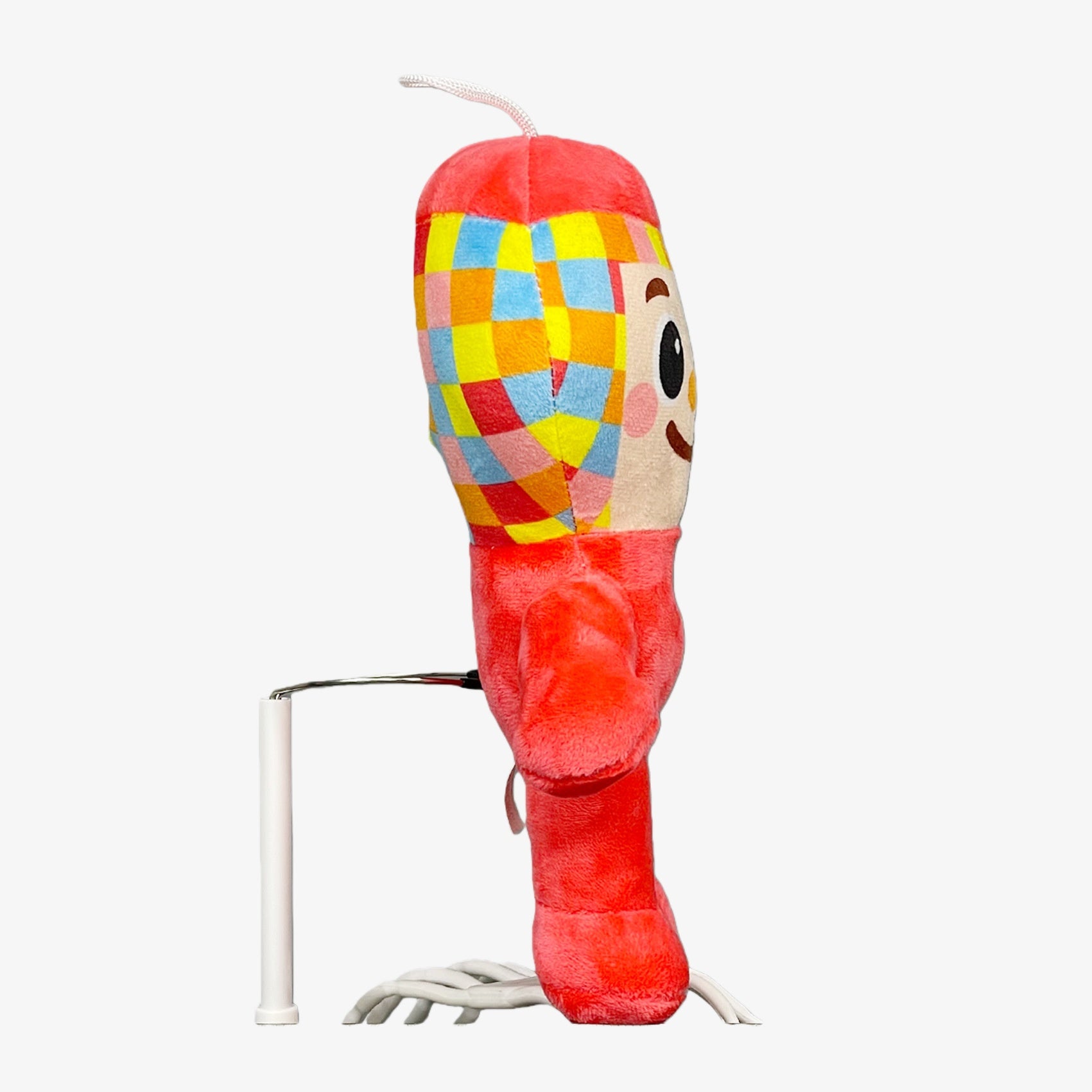 The Steal a Brainrot Inspired Red Character Plush Toy is a 9.4-inch, smiling soft doll with a colorful patch head and red body—perfect for plush collectors and fans of unique cartoon figures.