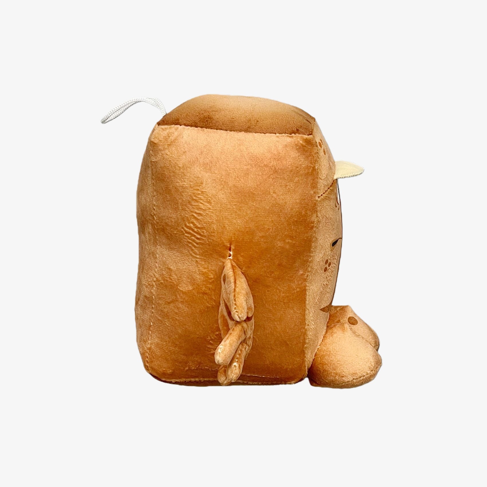 The Steal a Brainrot Inspired Brown Character Plush Toy features a square body, serious expression, minimalist style, soft 6.7-inch build, and handy top loop—perfect as a collectible or gift.