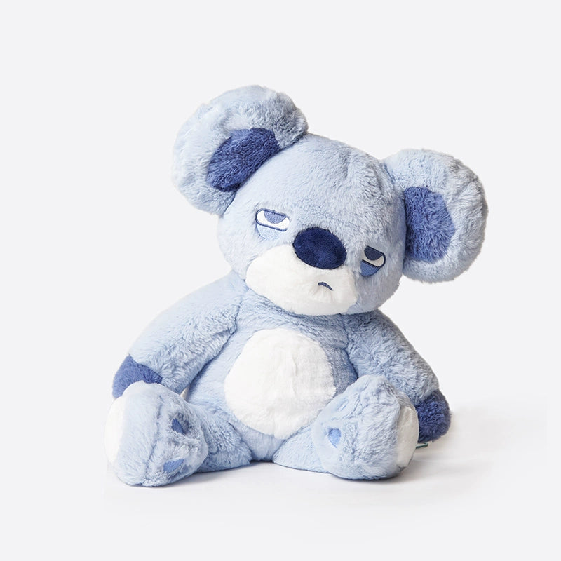 The ZEIO Koala Plush Toy 38cm is a soft, large stuffed koala with light blue fur, dark blue accents, a white belly, and a relaxed expression—ideal as a cuddle companion or for charming nursery décor.