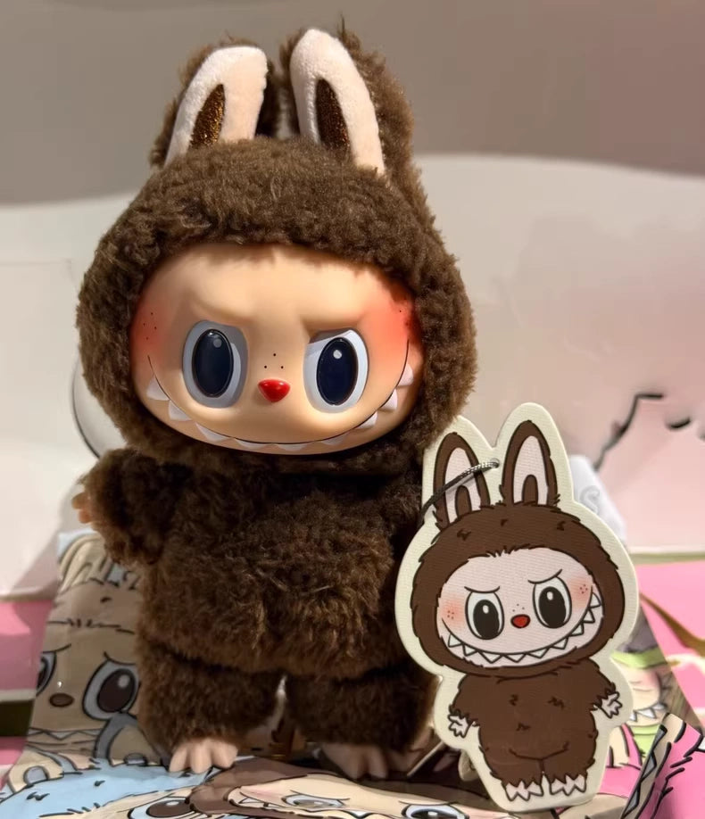 The Labubu Secret Edition “Chestnut Cocoa” Plush Keychain by POP MART is a standing brown bunny designed by Kasing Lung—perfect for fans looking to add this adorable collectible to their collection.