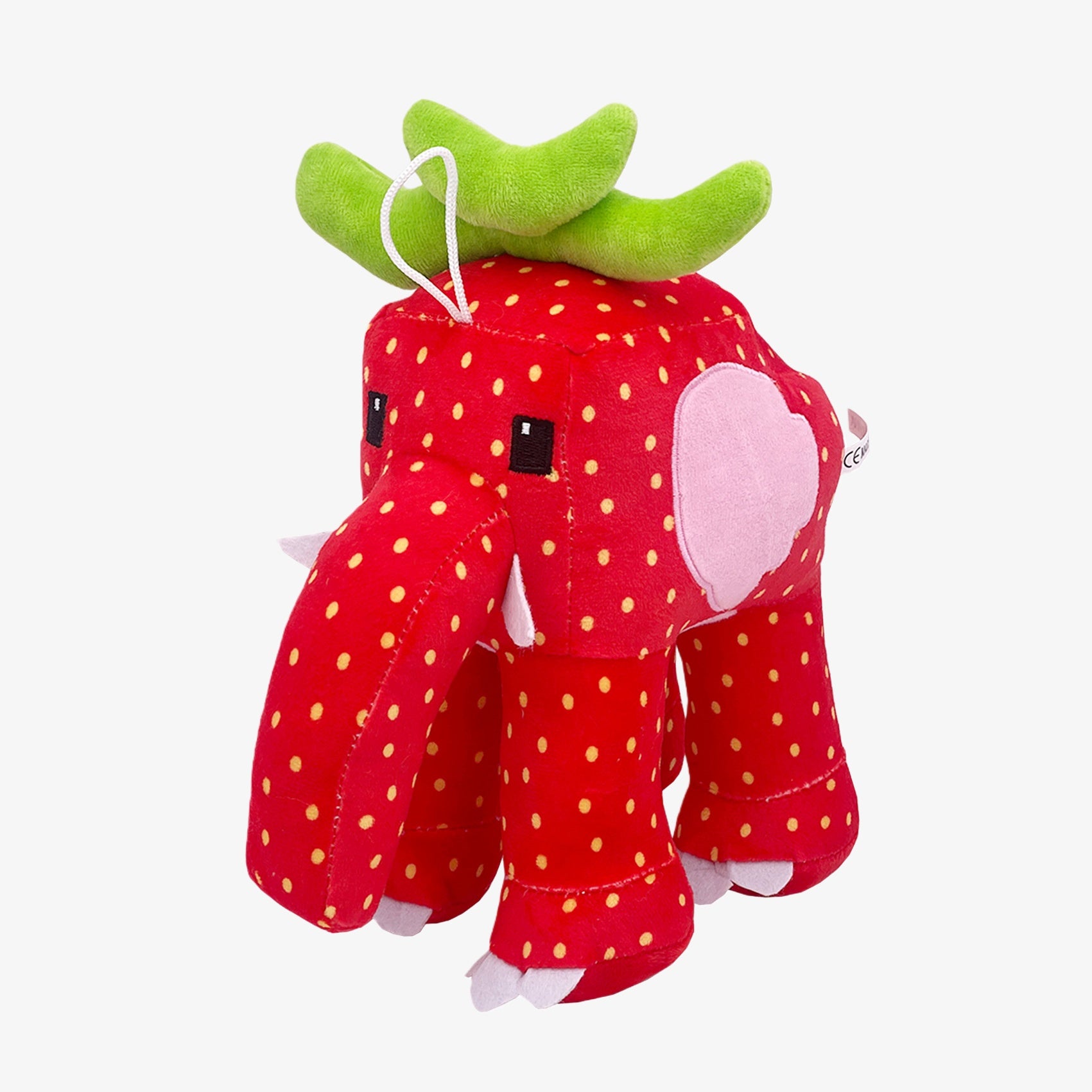 The Steal a Brainrot Inspired Strawberry Elephant Plush Toy is a 9.8-inch collectible with trunk, available in two colors—a cute fruit animal soft stuffed figure perfect for plush enthusiasts or fruit-themed collections.