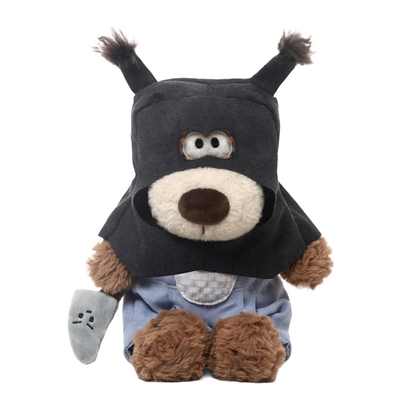The JOOKI 40cm Funny Robber Dog Plush Toy is a dressed-up stuffed puppy with a mask and outfit—perfect for novelty plush collectors and dog lovers alike.
