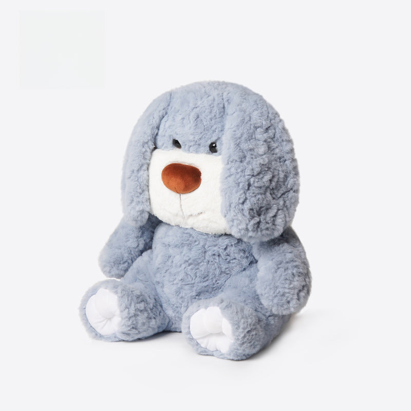 The ZEIO Charlie Dog Plush Toy 50cm is a soft, large stuffed pup with floppy ears, white snout, and brown nose—a cuddly light blue companion perfect for nursery décor.