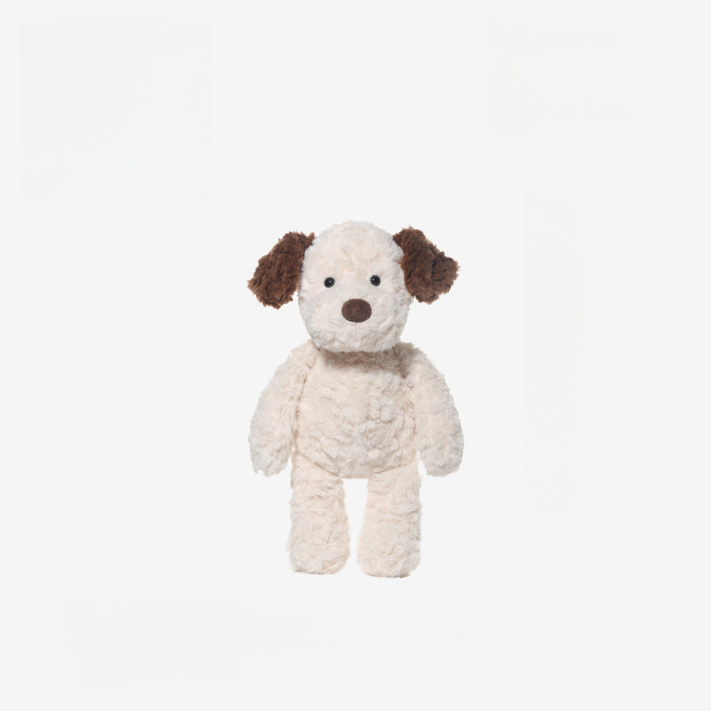 The JOOKI 35cm Plush Puppy Stuffed Toy is a soft brown and white dog with floppy ears, small black eyes, and a black nose, standing upright against a white background.