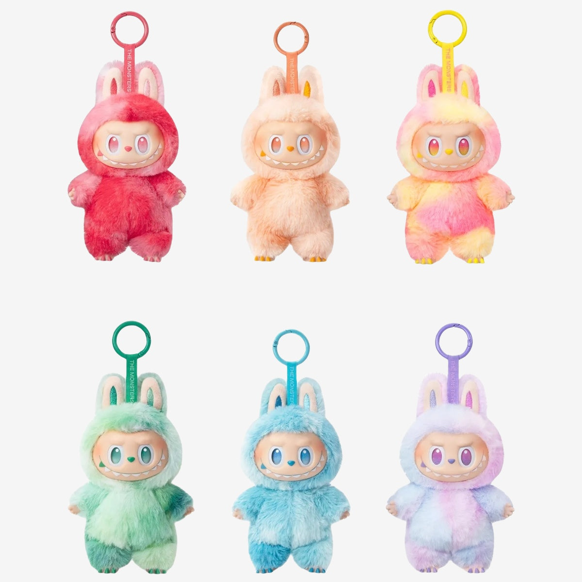 The POP MART Labubu “Big Into Energy” 6‑Piece Plush Keychain Set features colorful bunny-eared plushes—Love, Happiness, Loyalty, Serenity, Hope & Luck—to brighten any collection. Complete Collection.