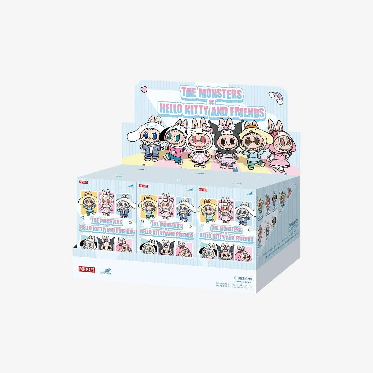 POP MART's LABUBU Hello Kitty and Friends Series Plush Pendant Figures feature six Sanrio characters in vibrant monster costumes—a must-have collectible for fans of cute plush and kawaii accessories.